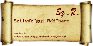 Szilvágyi Róbert névjegykártya