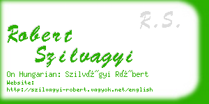 robert szilvagyi business card